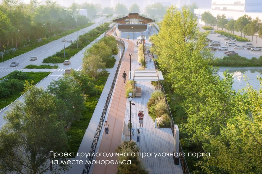 В столице построят новый парк на высоте вместо монорельса
