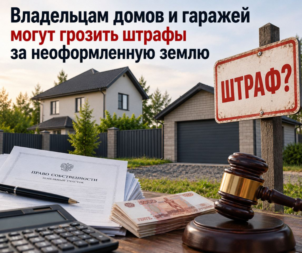 Владельцам домов и гаражей могут грозить штрафы из-за неоформленных земельных участков