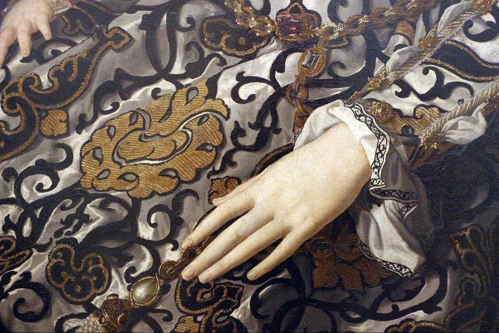 Бронзино А. Портрет Элеоноры Толедской с сыном (1545). Фрагмент (фото предоставлено экспертом)